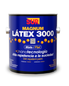PINTURA ACRILICA LATEX 3000-000 MATE BLANCA SUR GLS